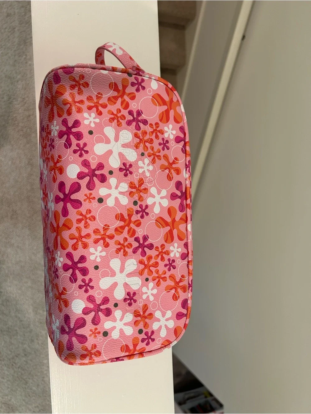 Truly  Sponge Bob Pink Floral Pattern Cosmetic Case